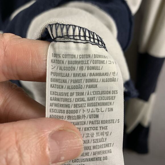 Abercrombie Fitch‎ Mens Muscle Stripped Knit Shirt Sz L Y2K Preppy Coastal Logo - Picture 10 of 14